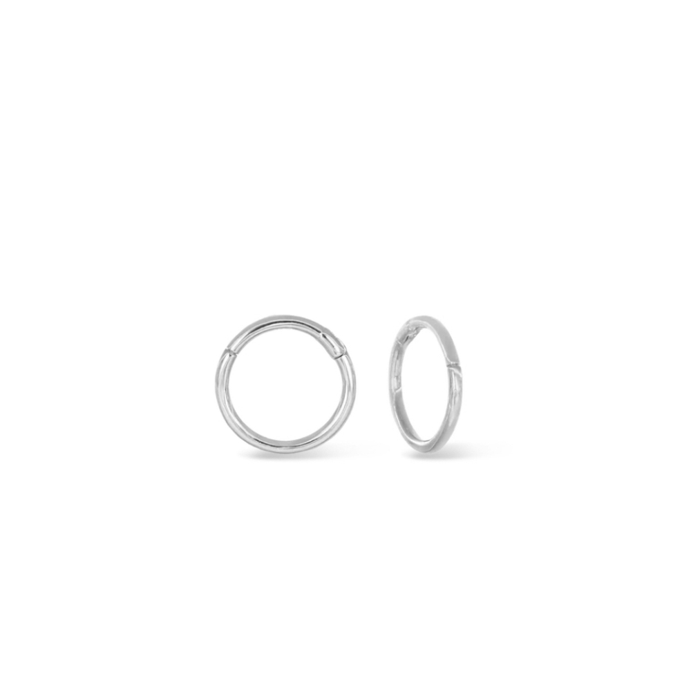 Solid Platinum Hoop Rings